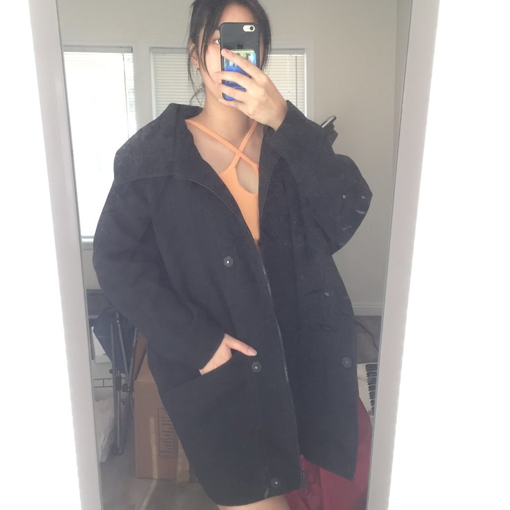 Nasty Gal Oversized Drop-Shoulder Jacket Coat